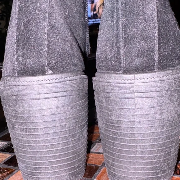 #278 NWOT ForeverSuede Black Lace-Up W combat Boots Sz 9 - Picture 6 of 8